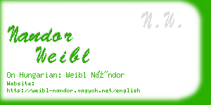 nandor weibl business card